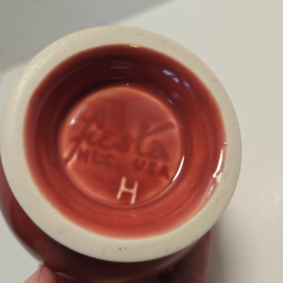 Vintage HLC‎ USA Fiesta ware Covered Missing Lid Sugar Bowl PAPRIKA Burnt Orange - Picture 4 of 8